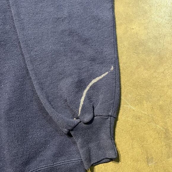 Vintage 80s Jerzees Navy Blank Raglan Cut Sweatshirt - Picture 2 of 3